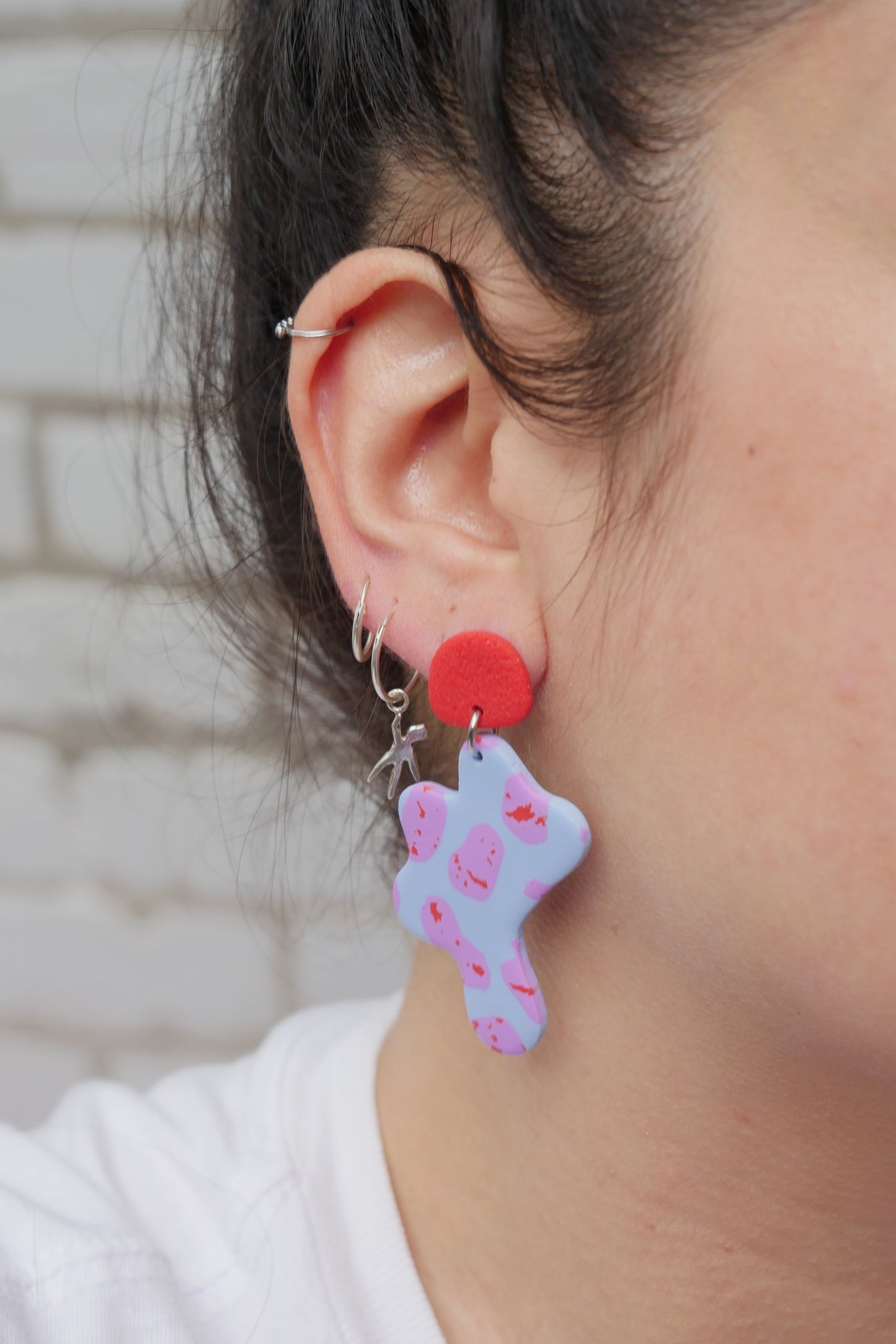 Boucles d'oreilles - Abstrait terrazzo | Collection Garance