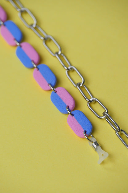 Garance eyeglass chain - two-tone blue &amp; pink | Accessories