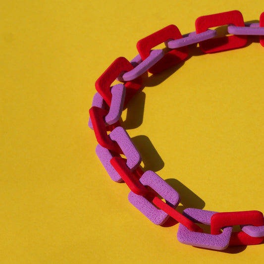 Chain necklace - red &amp; purple | Doris Collection