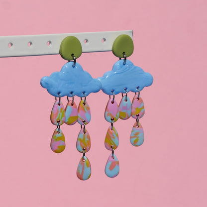 Boucles d'oreilles - Nuage & gouttes de pluie| Collection Doris