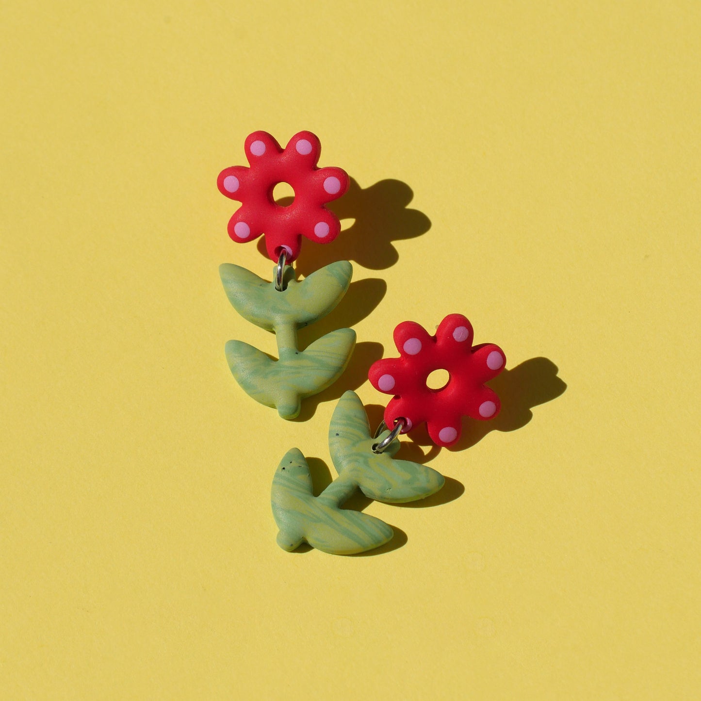 Earrings - Red flower | Doris Collection