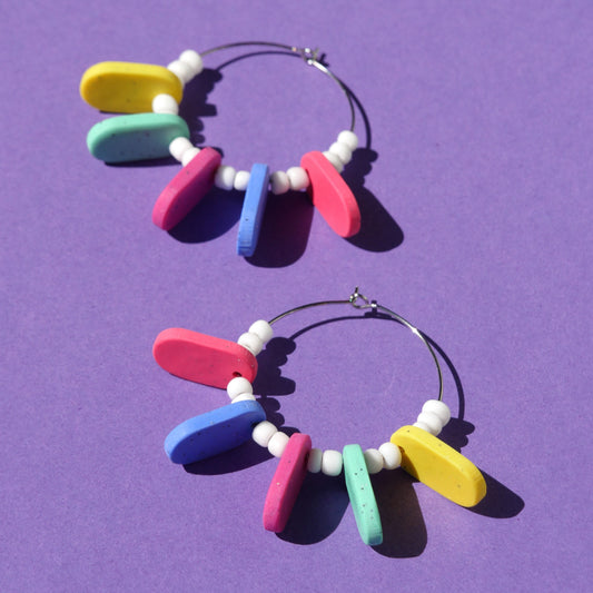 Boucles d'oreilles - Créoles bonbons | Collection Doris