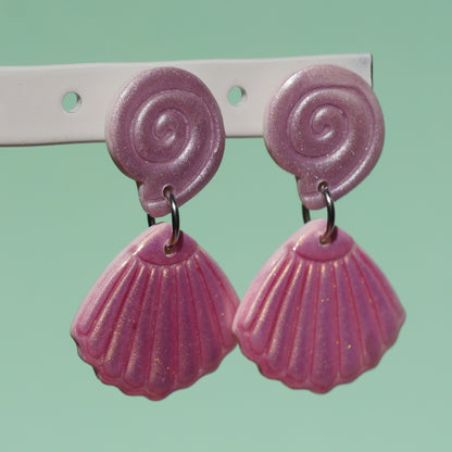 Boucles d'oreilles - Coquillages irisés | Collection Doris