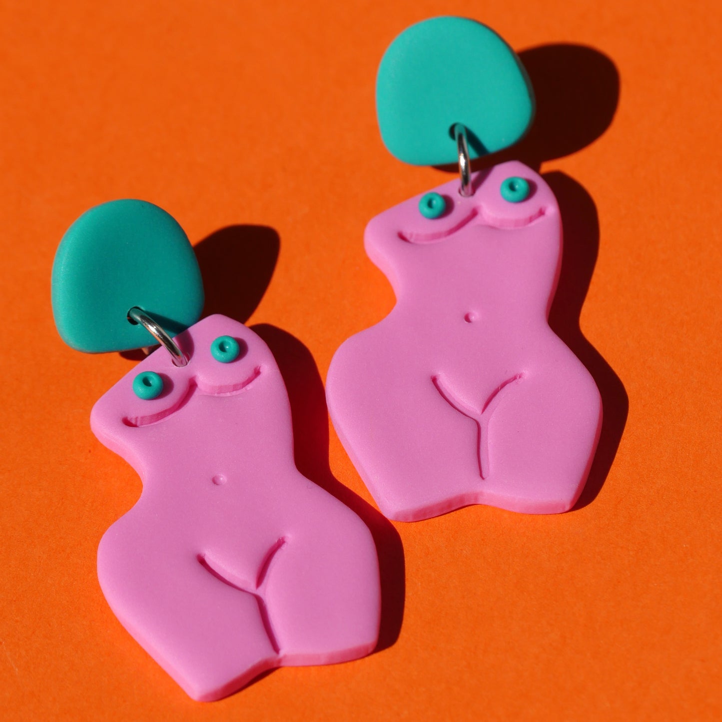 Earrings - pink woman's body | Agrippine Collection