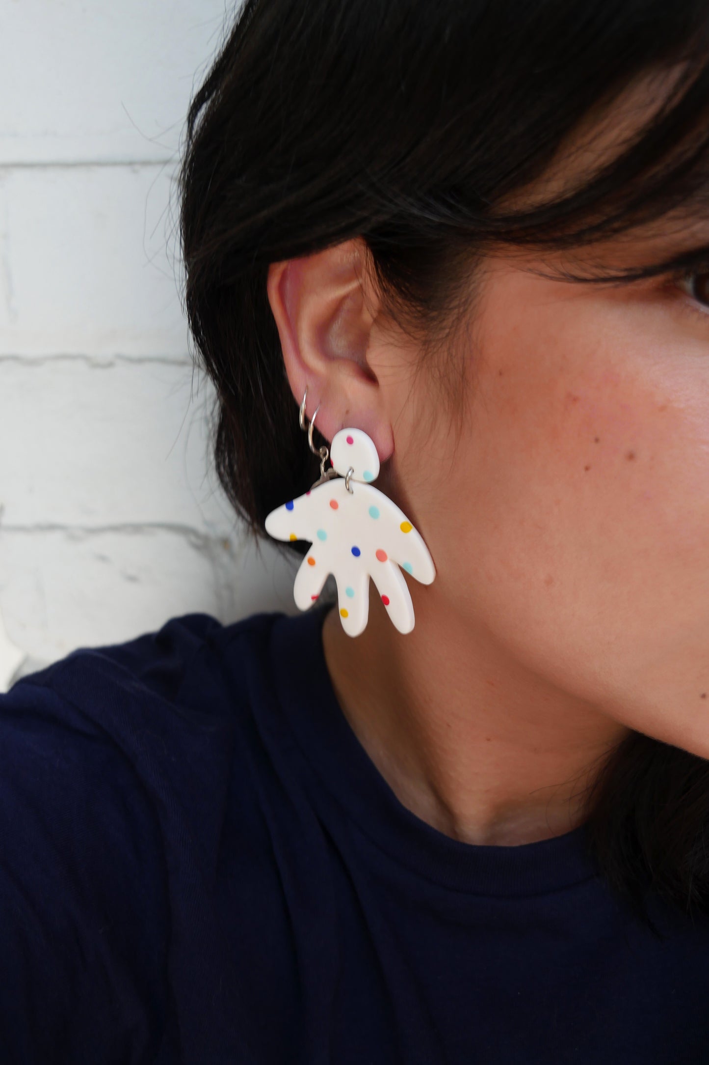 Boucles d'oreilles - Pois multicolores | Collection Doris