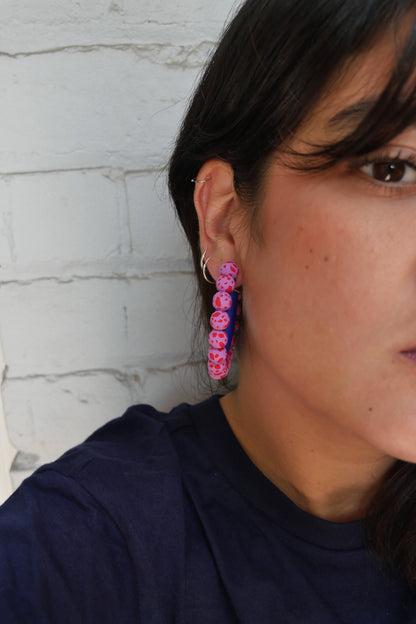 Boucles d'oreilles - Créoles Bubblegum | Collection Doris