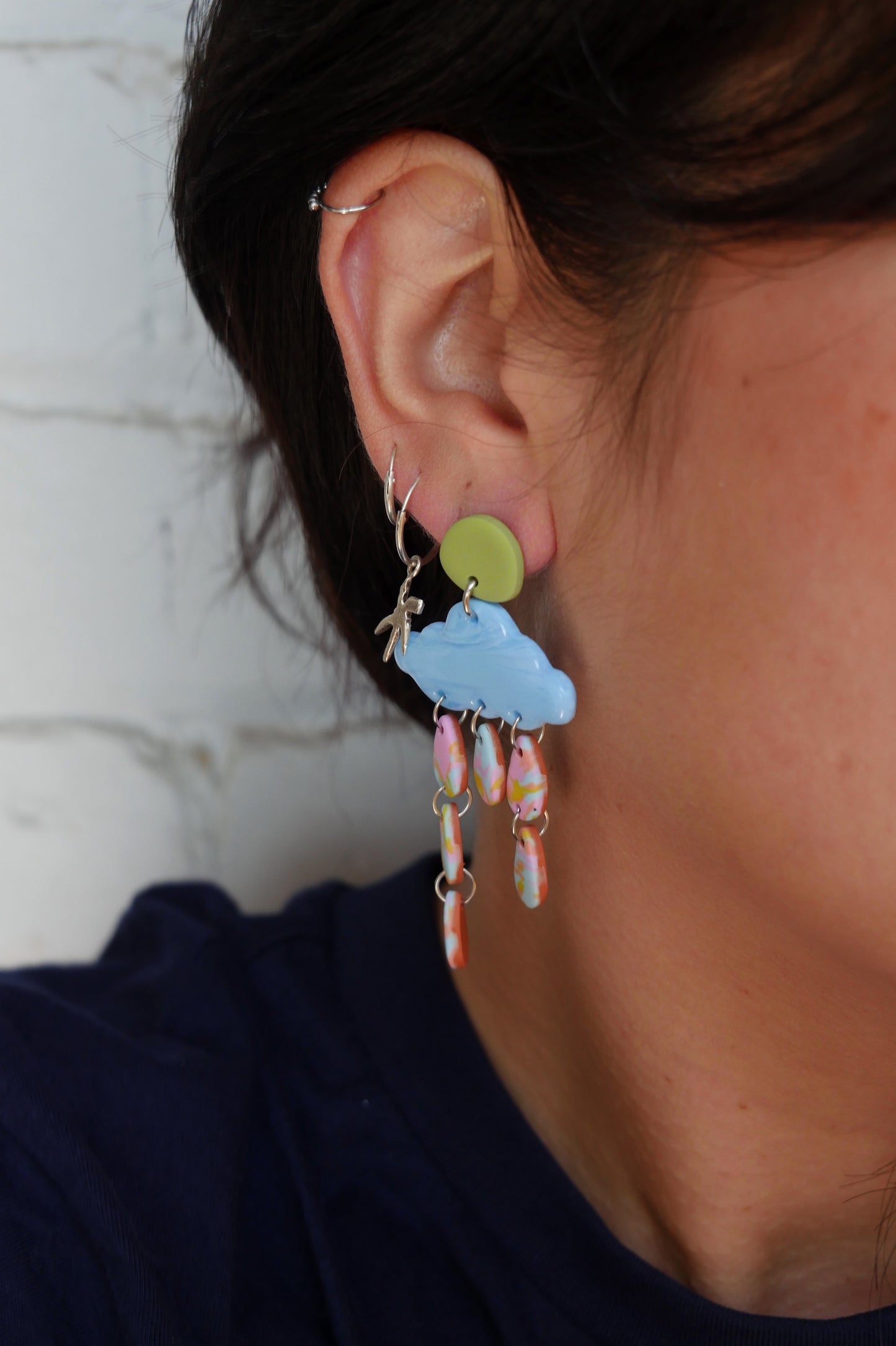 Boucles d'oreilles - Nuage & gouttes de pluie| Collection Doris