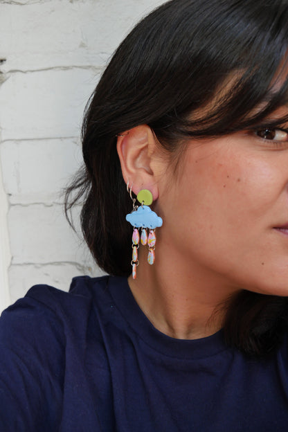 Boucles d'oreilles - Nuage & gouttes de pluie| Collection Doris