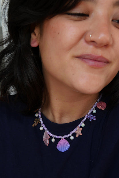 Collier Garance en perles & argile polymère - coquillages | Accessoires