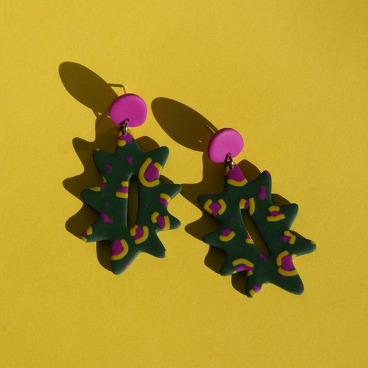 Boucles d'oreilles - Sapin coloré | Collection Gabie