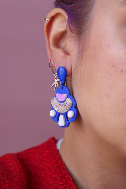 Boucles d'oreilles - Éclat cosmique paillettes | Collection Gabie