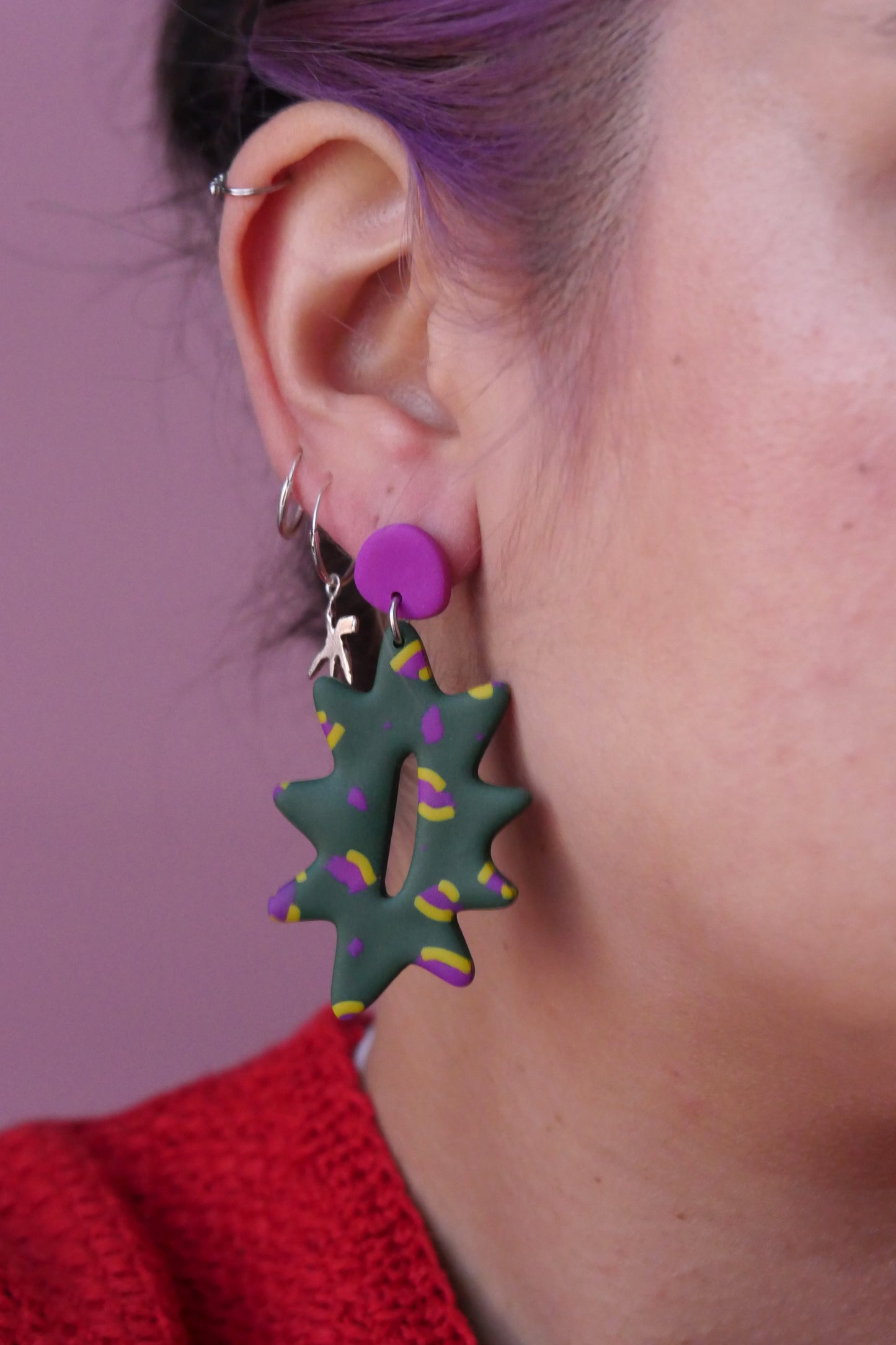 Boucles d'oreilles - Sapin coloré | Collection Gabie