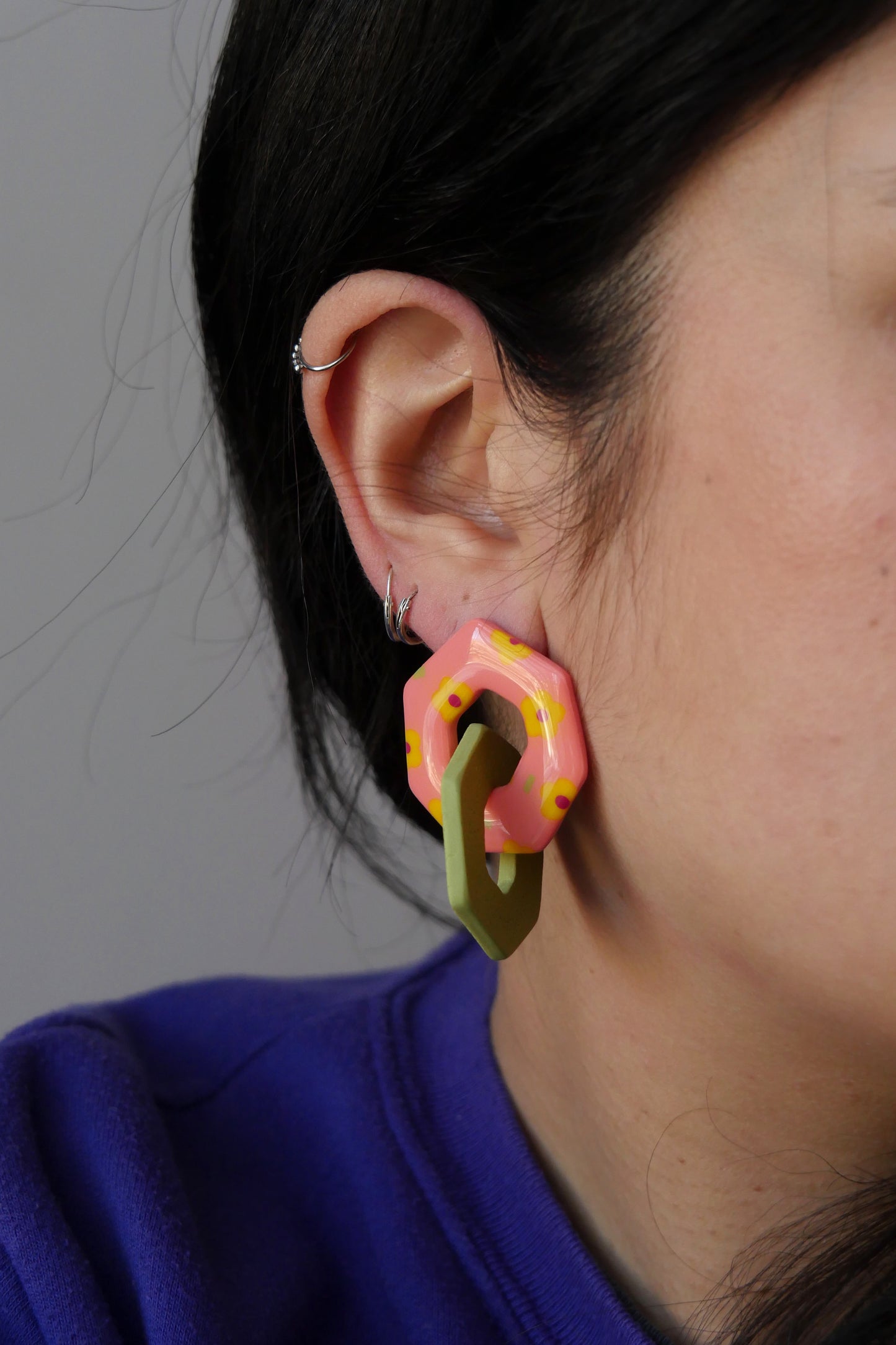 Earrings - Geometry nested flowers | Unique Collection