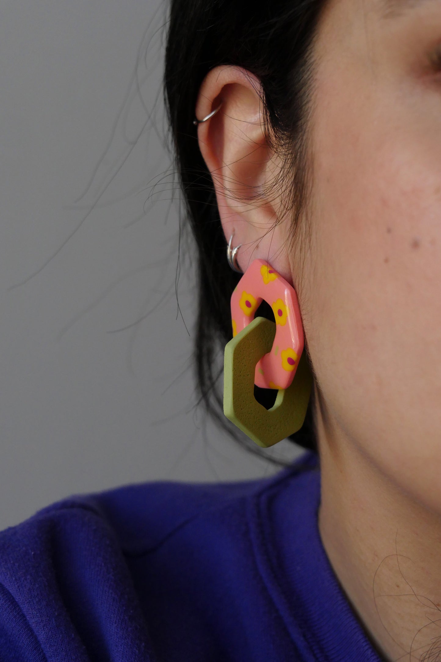 Earrings - Geometry nested flowers | Unique Collection