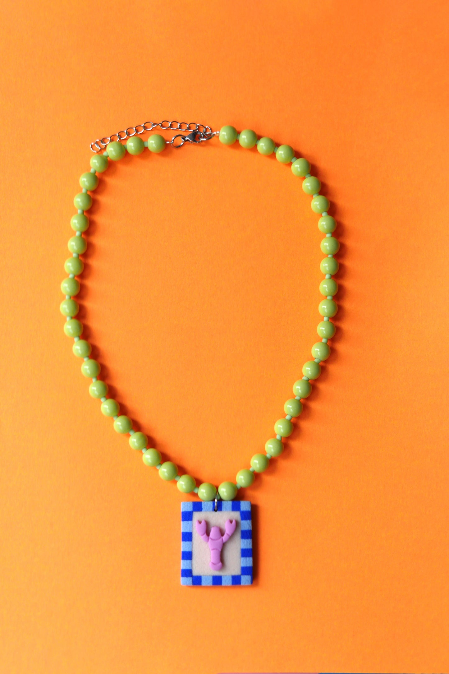 Collier homard argile polymère | Collection Berta