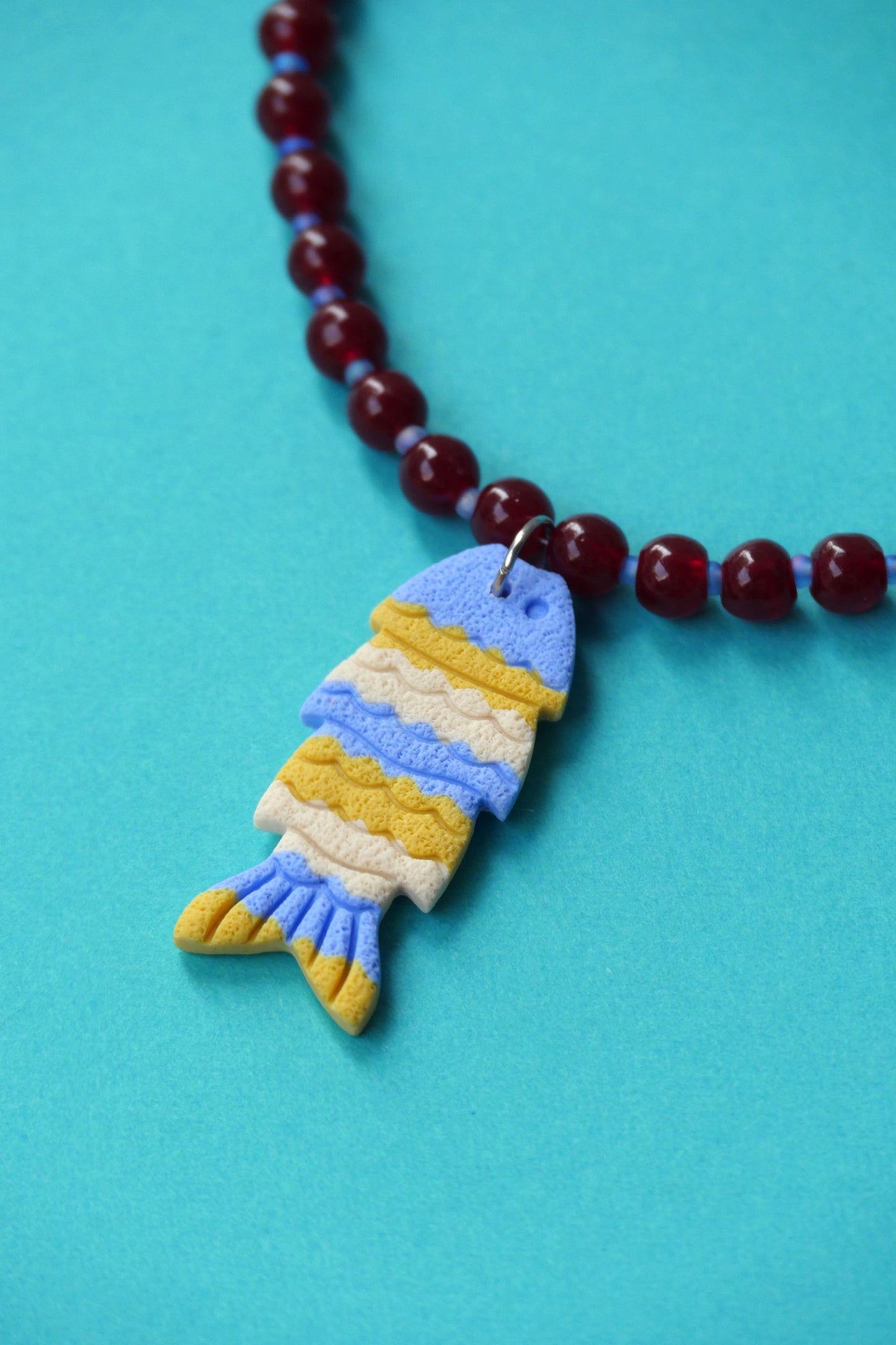 Collier poisson argile polymère | Collection Berta