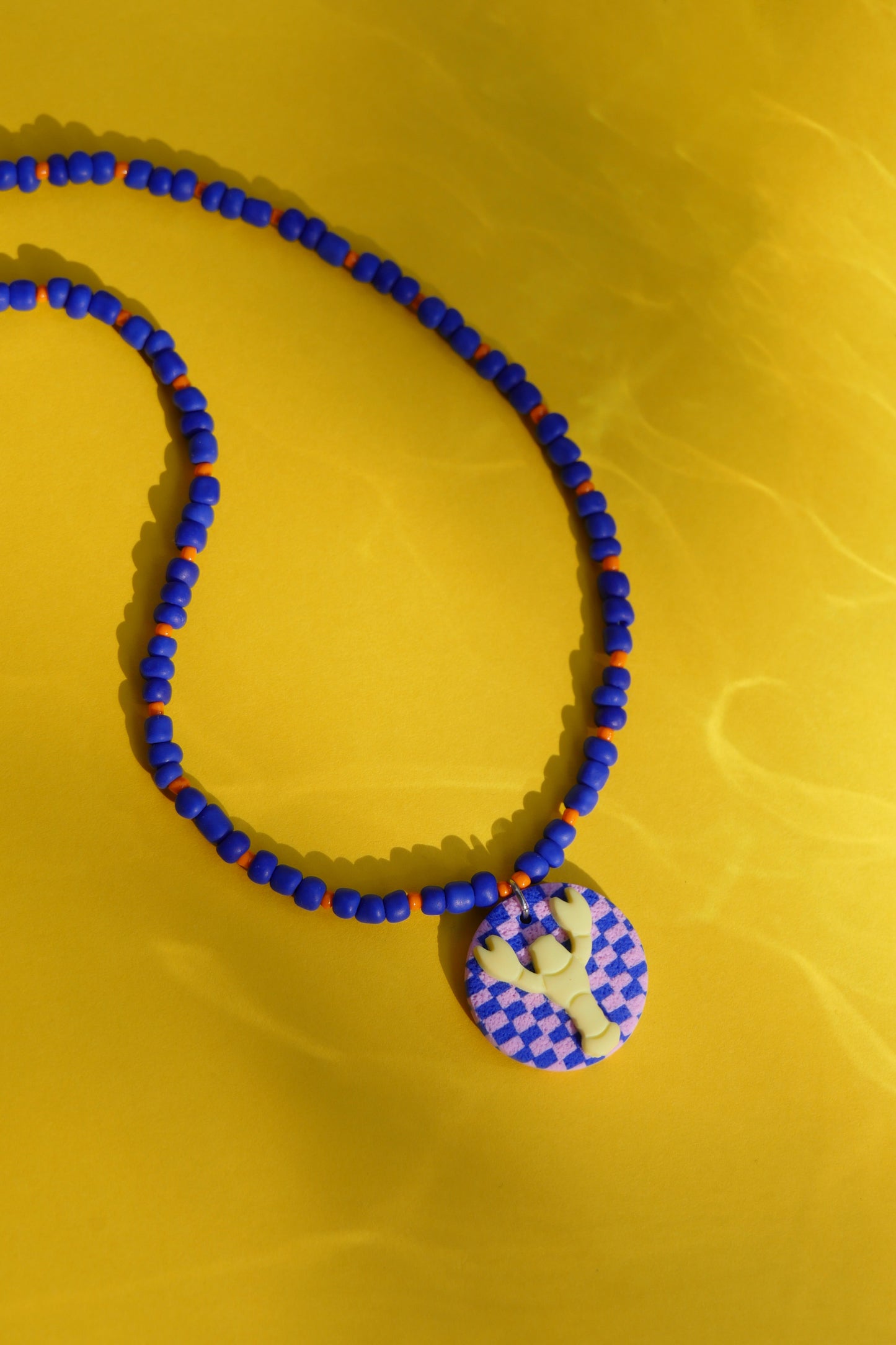 Collier petit homard argile polymère | Collection Berta