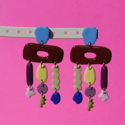 Boucles d'oreilles argile polymère - Méli-Mélo  | Collection Millie