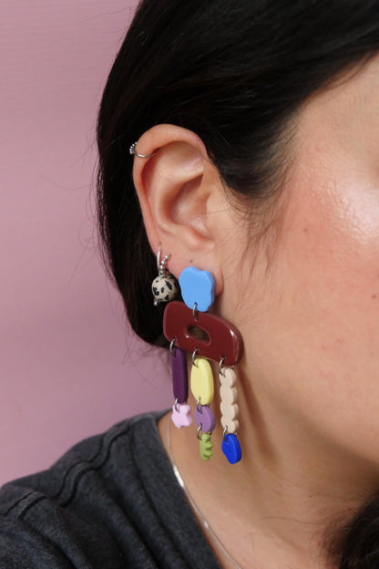 Boucles d'oreilles argile polymère - Méli-Mélo  | Collection Millie