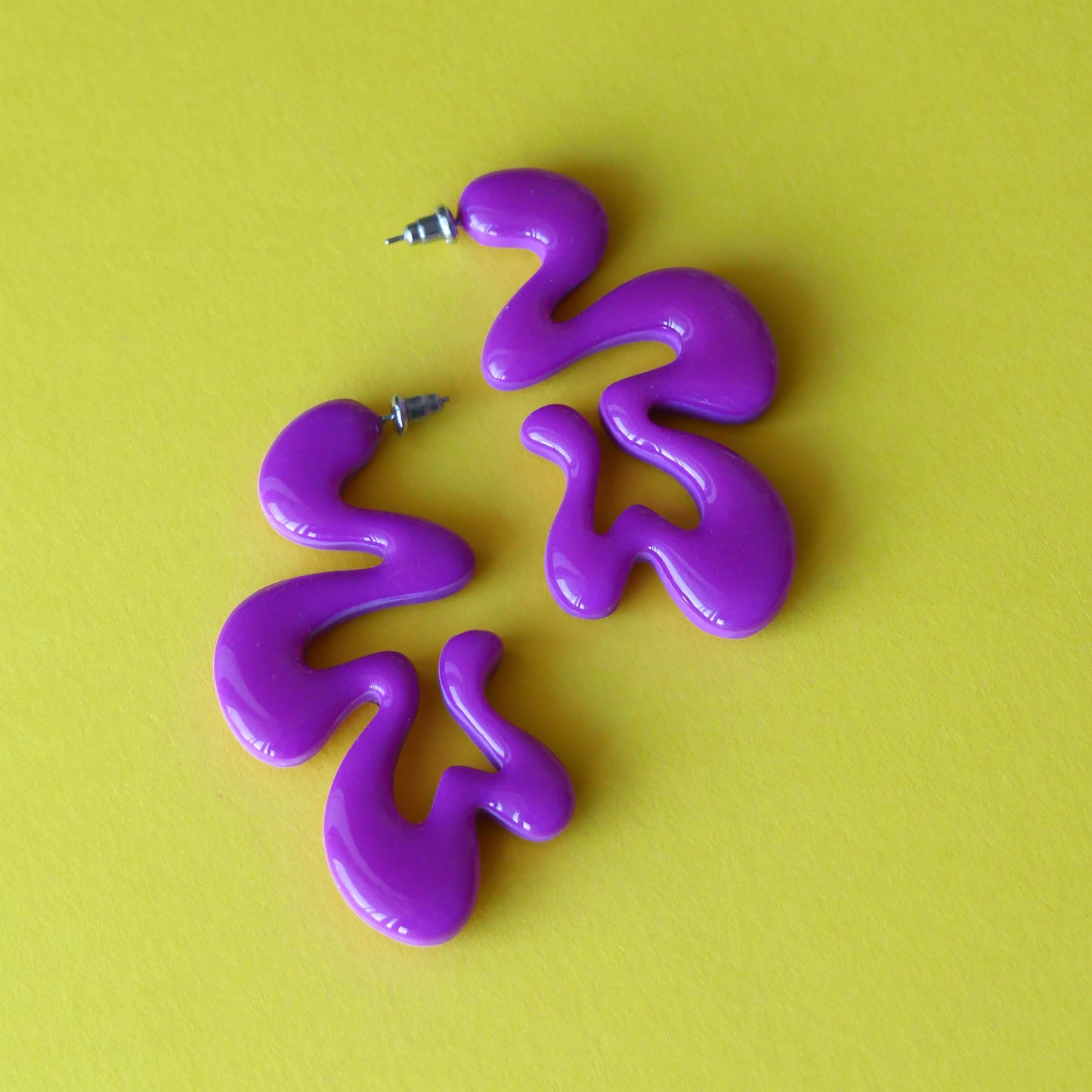 Boucles d'oreilles argile polymère - ZigZag | Collection Ysé