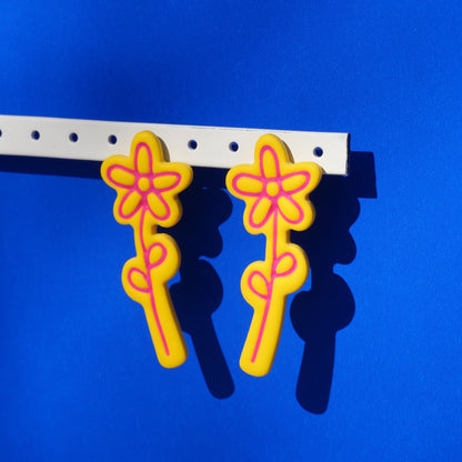 Boucles d'oreilles Marguerite jaune | Collection Huguette