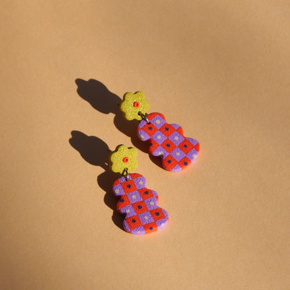 Boucles d'oreilles Vase & fleur | Collection Huguette