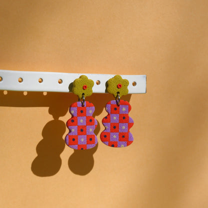 Boucles d'oreilles Vase & fleur | Collection Huguette