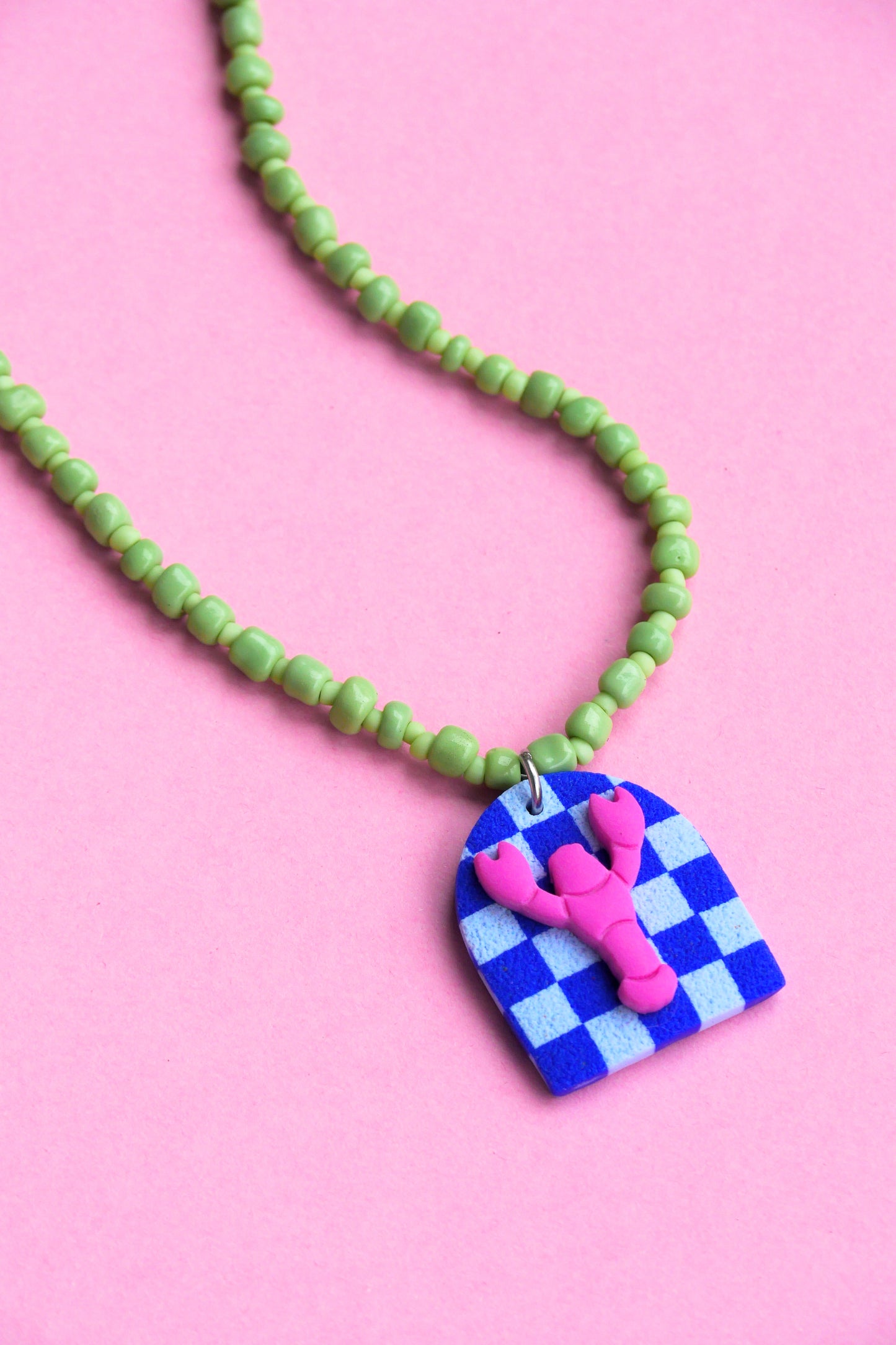 Collier petit Homard argile polymère | Collection Cléo