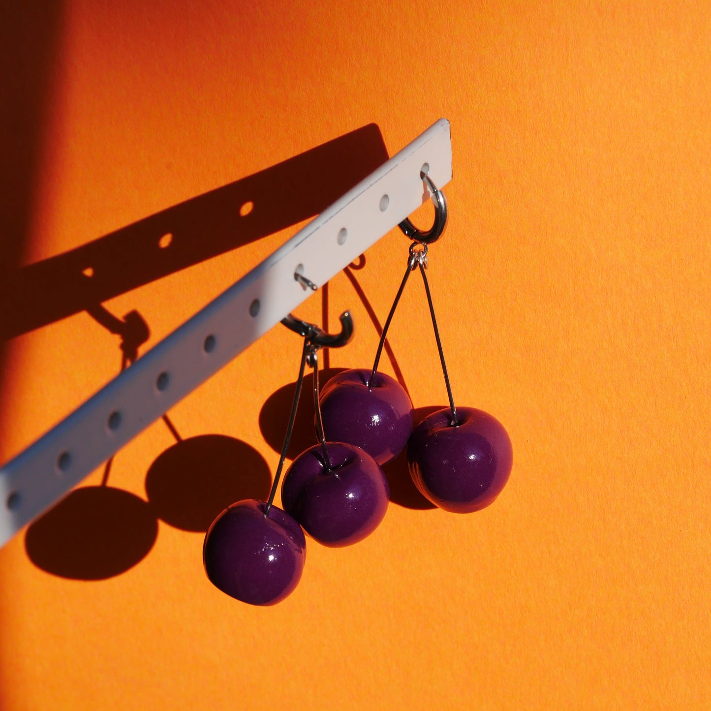 Boucles d'oreilles Cerise bordeaux | Collection Cléo