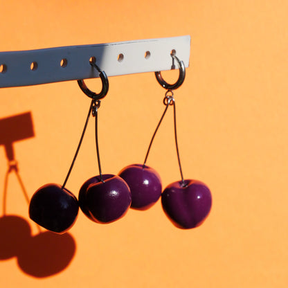 Boucles d'oreilles Cerise bordeaux | Collection Cléo