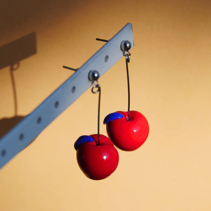 Boucles d'oreilles Cerise rouge | Collection Cléo