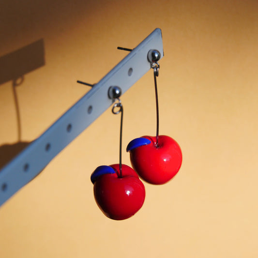 Boucles d'oreilles Cerise rouge | Collection Cléo