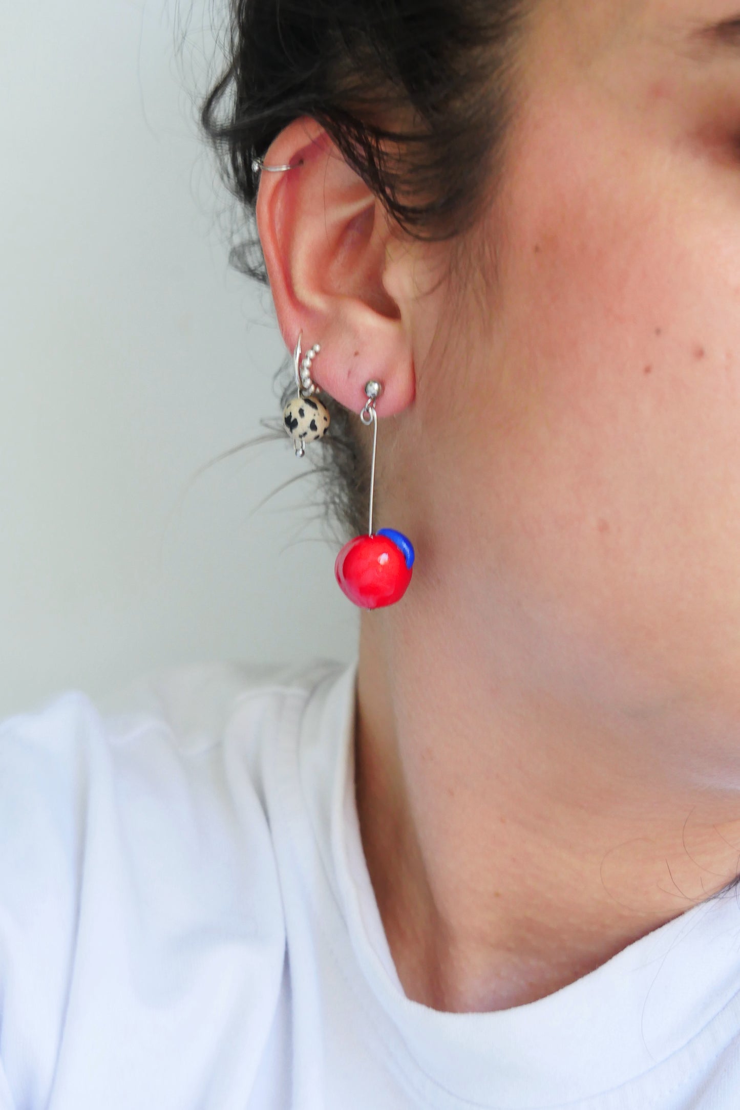 Boucles d'oreilles Cerise rouge | Collection Cléo