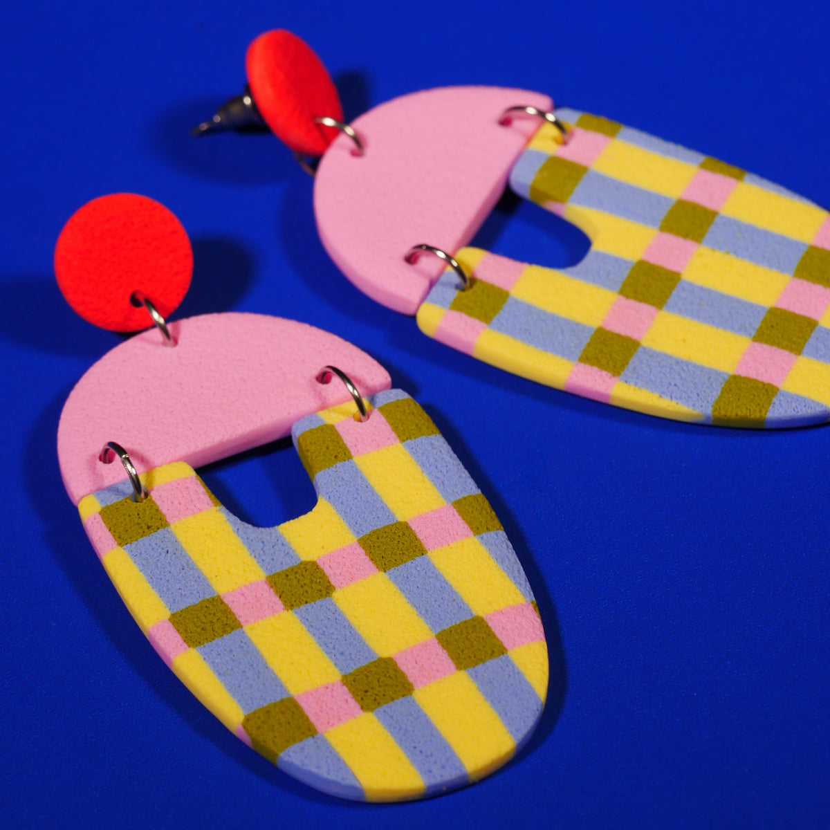 Boucles d'oreilles Napperons damier | Collection Cléo