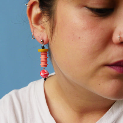 Boucles d'oreilles - Formes organiques V SOLDES