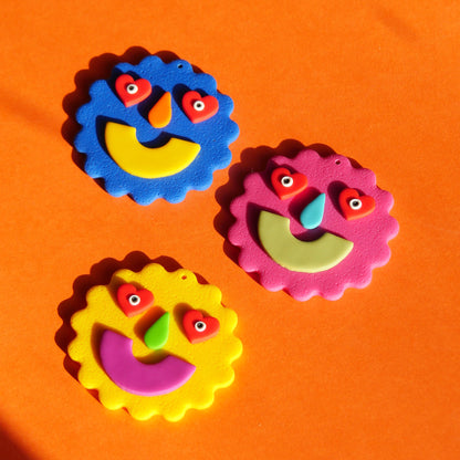 Christmas tree ornaments set of 3 | Happy face snowman