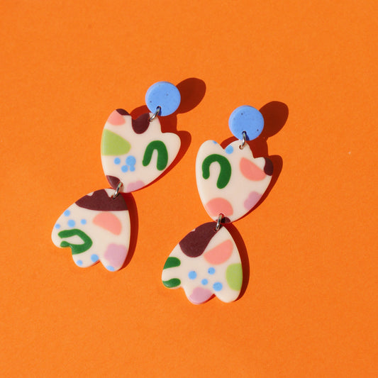 Boucles d'oreilles - Double tulipes | Collection Pétunia