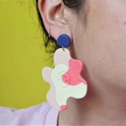 Boucles d'oreilles fleurs smiley | Prix mini